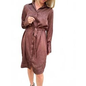 NEW KARMAMIA women's nakita dress in chocolate jacquered
